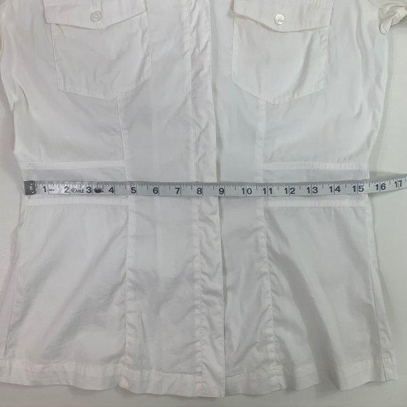 MODA international white button down top - Picture 3 of 6